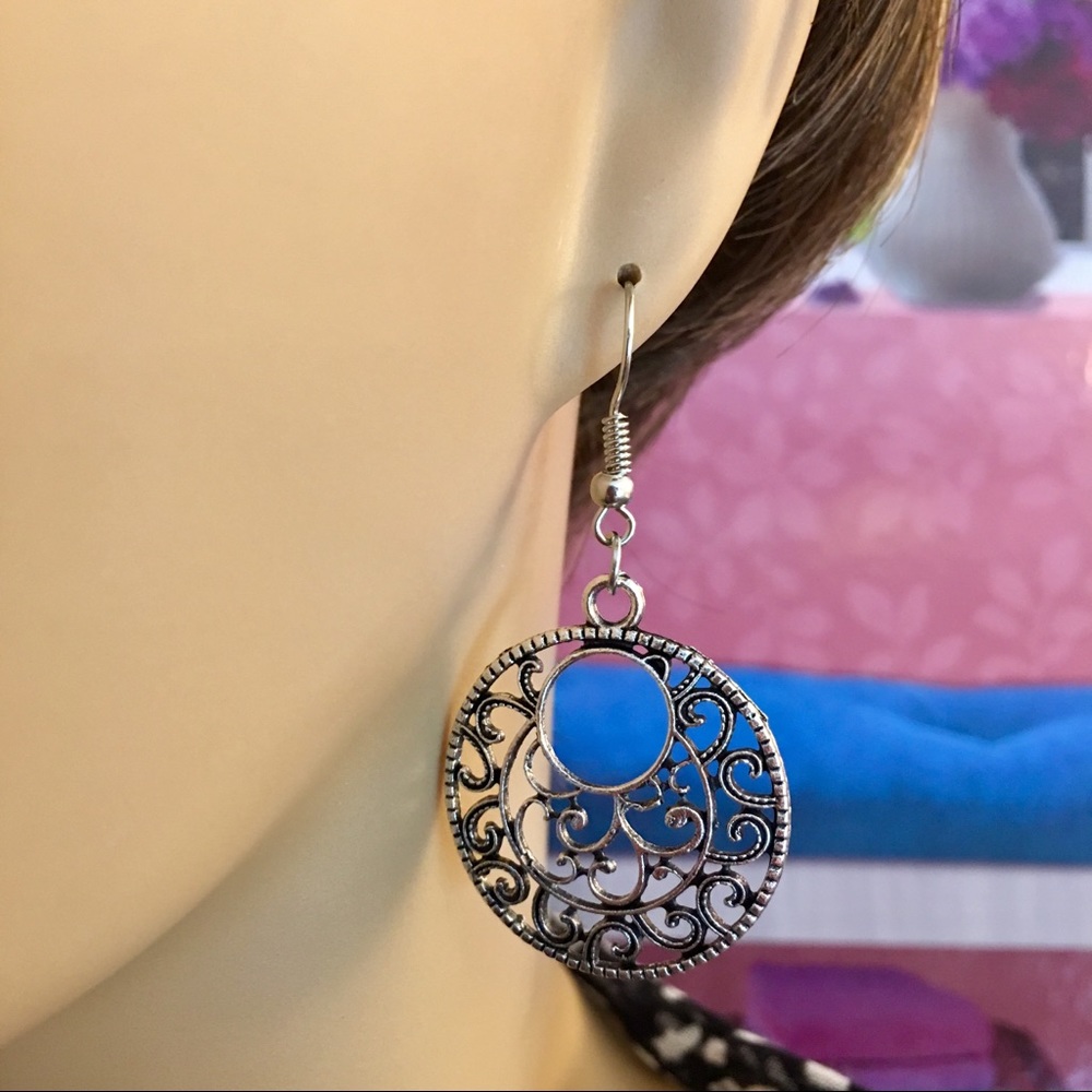 Boho Round Earrings - Picture 7 of 7